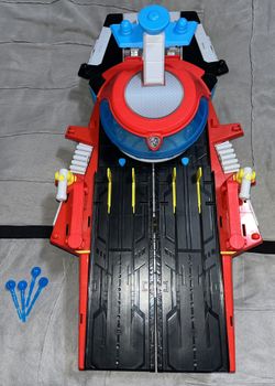 PAW Patrol The Mighty Movie Aircraft Carrier HQ - EXCELLENT CONDITION