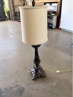 Vintage Ornate Table Lamp with Leaf detailing