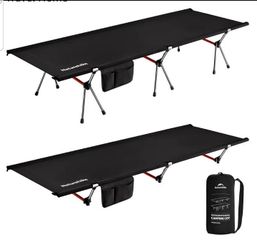 Folding Camping Cot, extra-wide 27.5-inch