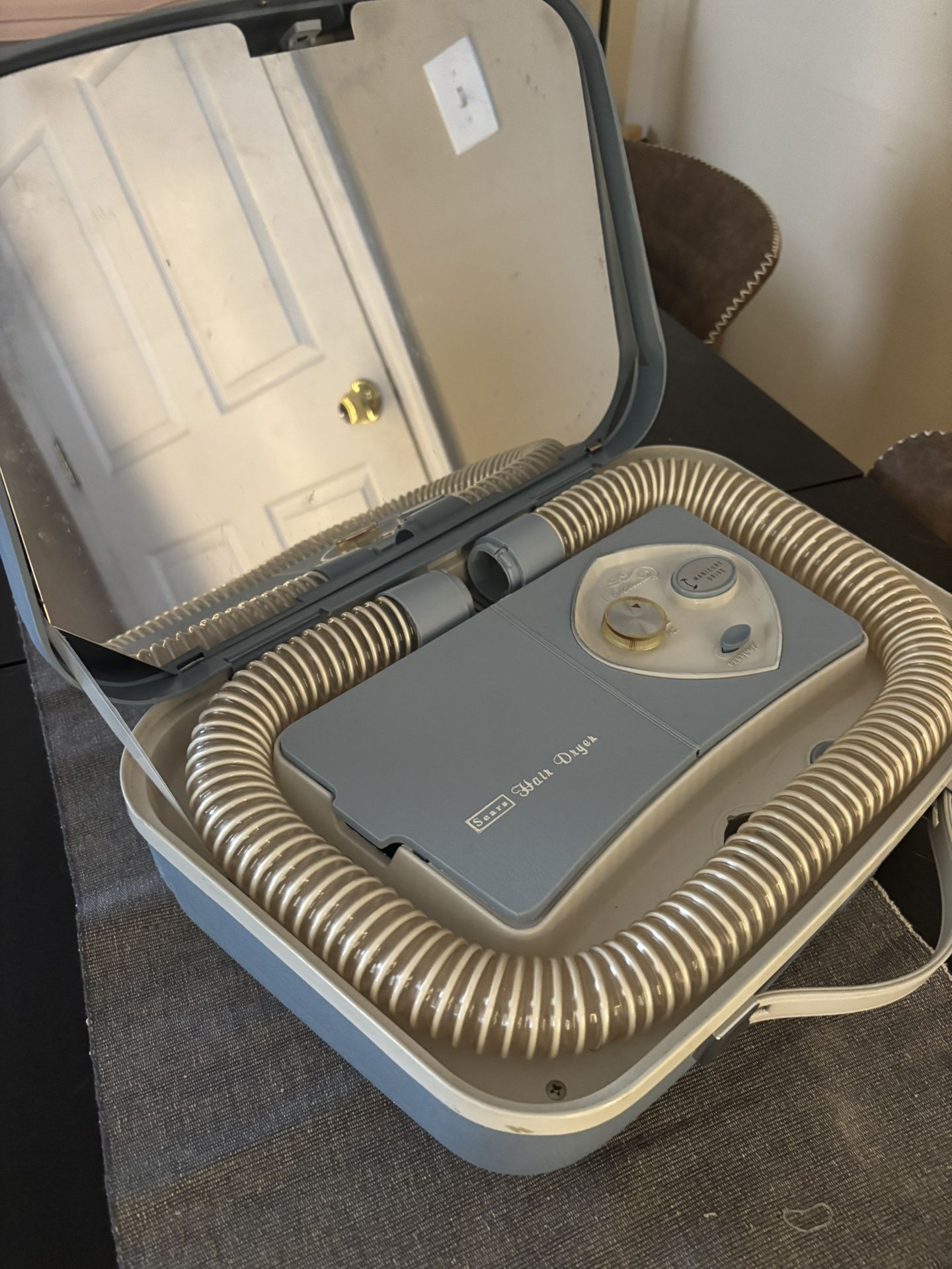 Vintage 60’s Sears Hair Dryer Suitcase