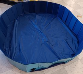 Foldable Dog Pool Large Blue 63inch