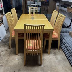 Dining Room Table & Six Chairs