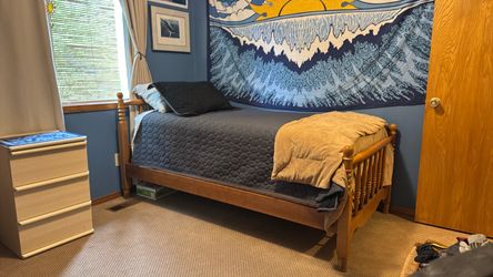 Twin solid maple bed frame
