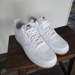 Nike Air Force 1 Low White with Gum Bottoms – Size 9.5 - 60 Bucks OBO