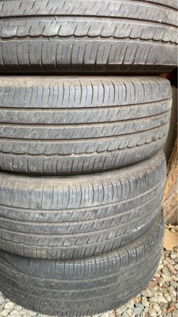 I got four tires in great condition they have about 40 to 50% left size number 225/60 R 18