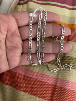 Real 925 Sterling Silver chain necklace 22 in