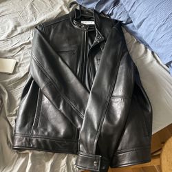 Calvin Klein Leather Jacket Large