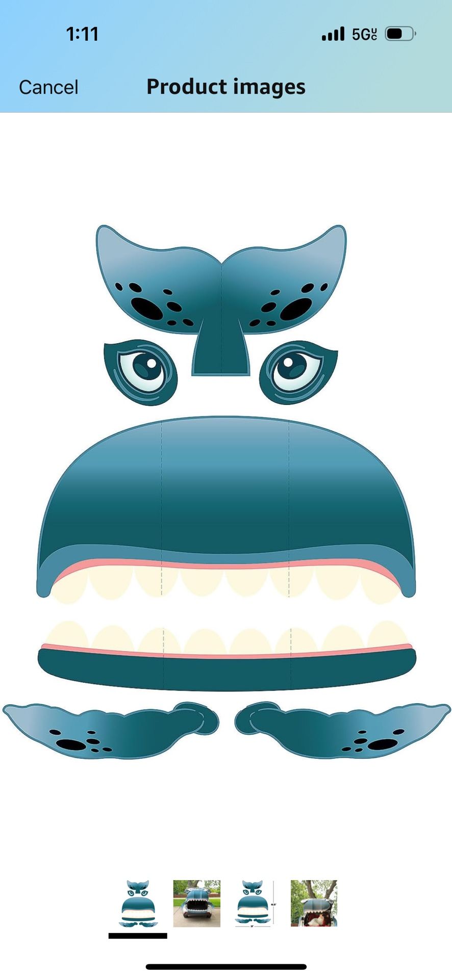 Value Jonah & the Whale Trunk-or-Treat Decorating Kit, 7 Pieces