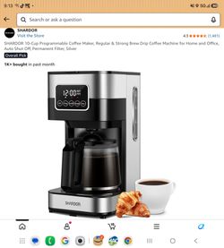 Open box new. Programmable coffee maker $25