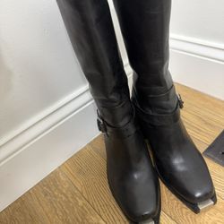 RAG & BONE FALLON HIGH BOOTS SNIPPED TOE URBAN EDGE-MOTO DESIGN INSPIRED SIZE 7