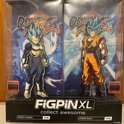 Dragon Ball Z Fig Pin XL Goku And Vegeta SDCC