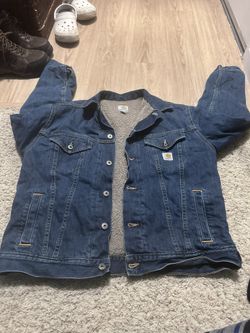 Carhartt Sherpa Lined Denim/jean Trucker Jacket