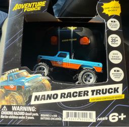 Adventure Force Nano Racer Truck 1:64 RC  Blue/Orange USB-C