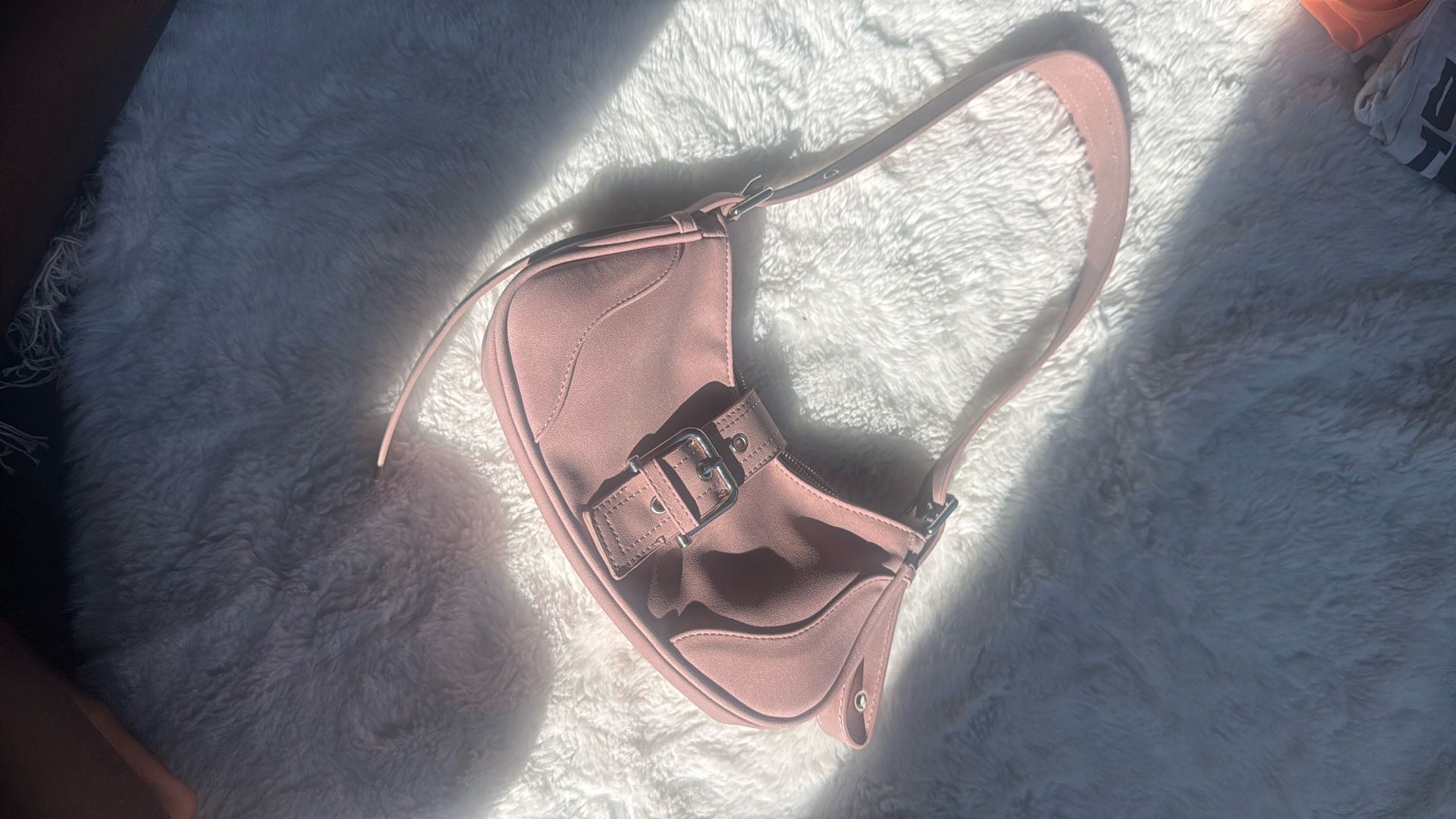 pink shoulder bag