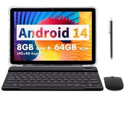 NEW 10.1” Android 13 Tablet With Accessories Keyboard Case Screen Protector Charger Earphones