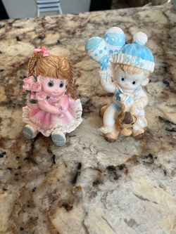 Set of 2  Baby Figurines