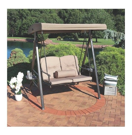 Tilt canopy patio loveseat porch swing