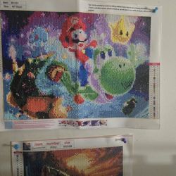 Finished Diamond Art Mario