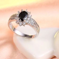 925 Sterling silver geometric ring 9