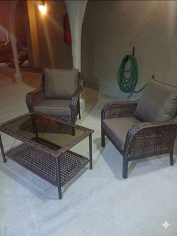 Mainstays Tuscany Ridge 3 Piece Conversation Set (missing cushions)