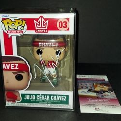 🔥Julio Cesar Chavez autographed Funko JSA Witness COA🔥