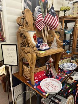 Hand Carved Wooden Chair
