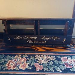Wooden Wall Or Table Wine Rack.