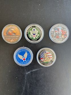 Misc military style challenge coins
