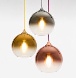 Gradient Glass Pendant Light E26 Diameter 7.9” - $29 Each