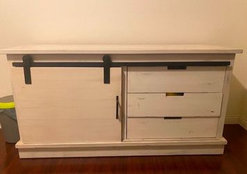 like New TV console stand dresser industrial mid century modern