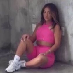 Women's Ilus Label SeamLUX Fervor Divine SET-BRA, LEGGINGS, And SHORTS - Divine Pink