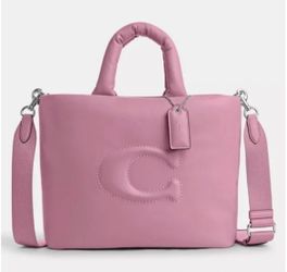 Coach Pink Pillow Quilted C Tote