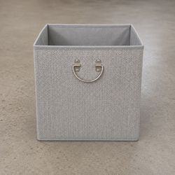 Herringbone Fabric Storage Cube Bin