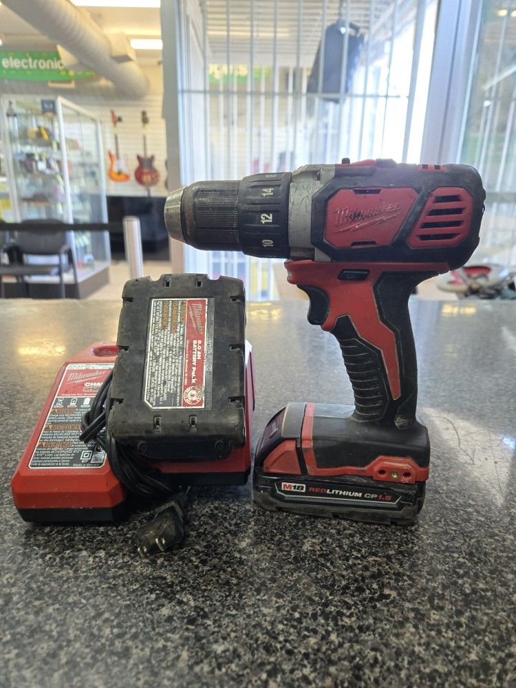 Milwaukee Drill Batteries And Charger (2606-20)