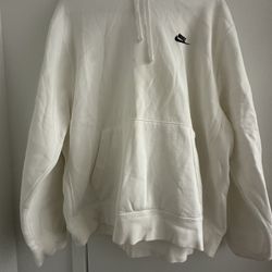 NIKE Men’s Sportswear Club Fleece Pullover Hoodie White - XL-