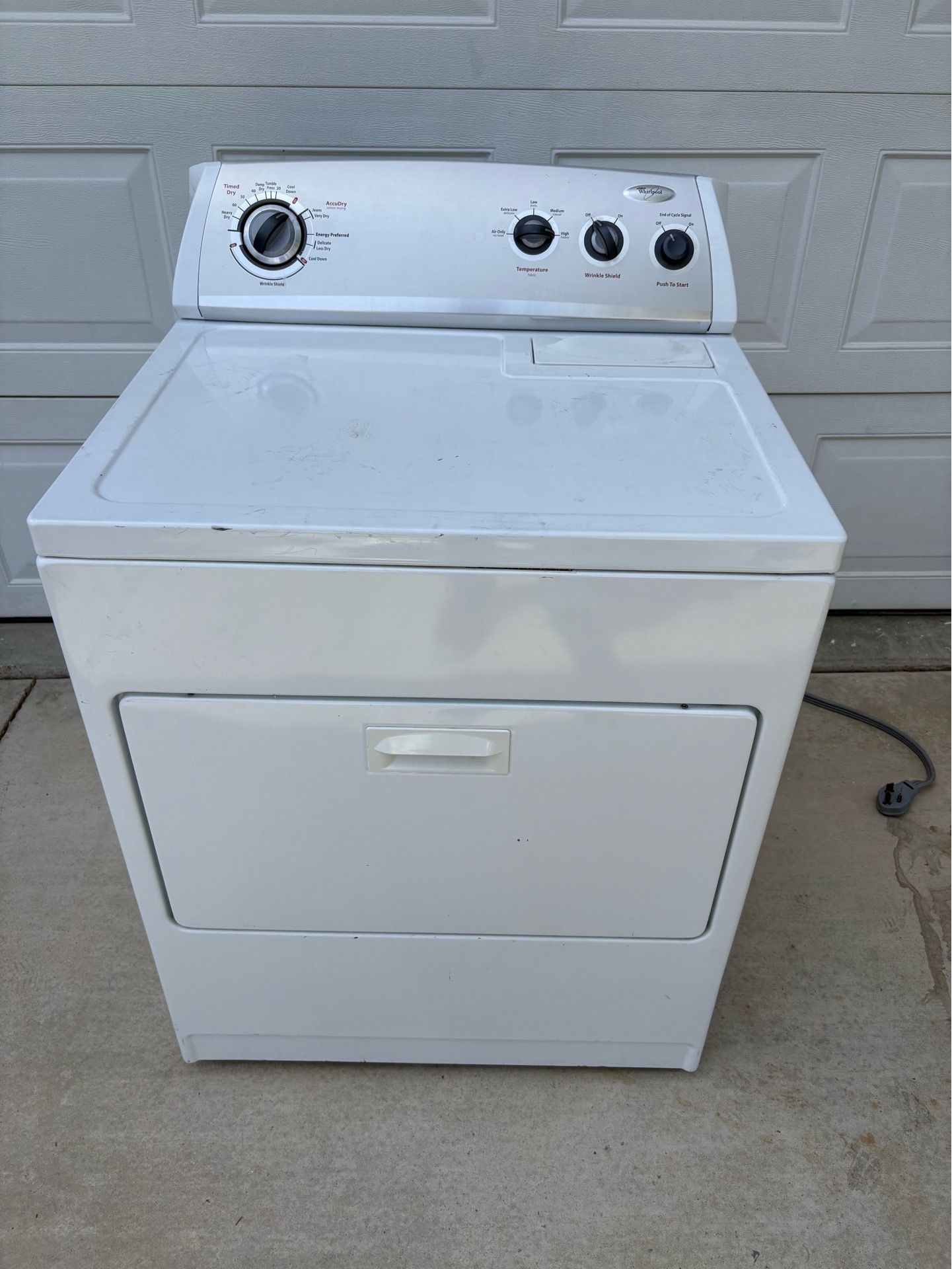 Whirlpool electric dryer