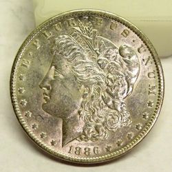 VERY RARE KEY DATE BU 1886-O MORGAN SILVER DOLLAR