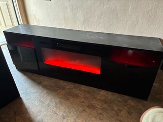 Tv stand with fire place heater