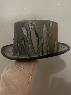 Gray/Black Halloween Top Hat