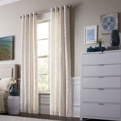 84 in Ivory Room-Darkening Curtain Set