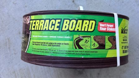 Terrace Board 4 in. x 40 ft. Brown Landscape Lawn Edging