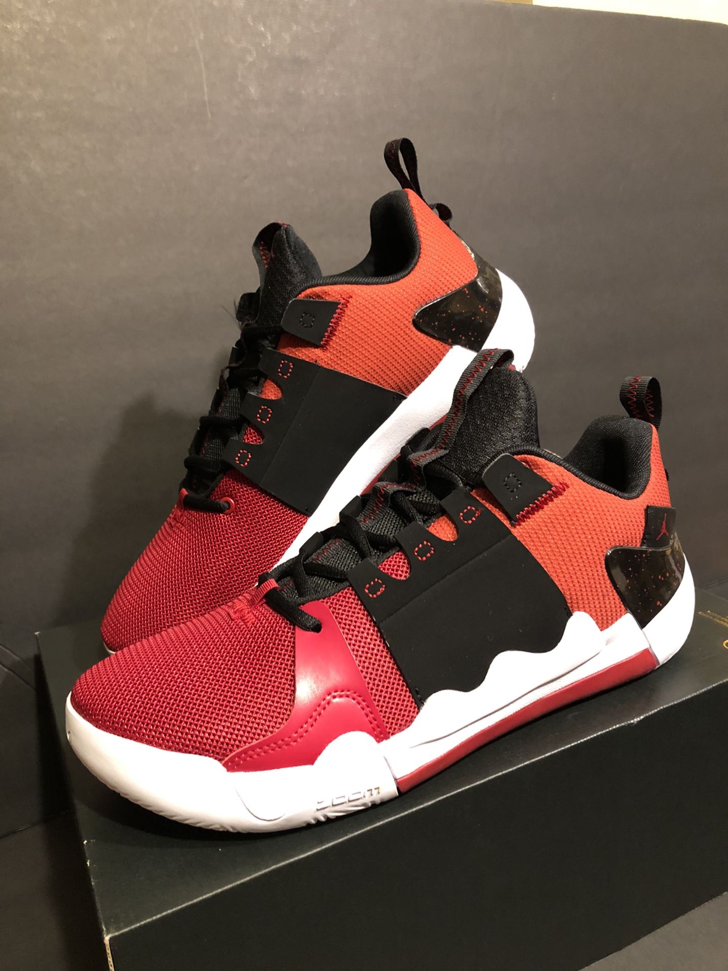 Jordan Zoom Zero Gravity Mens Gym Red Black Basketball Sneakers 