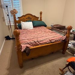 Queen Size Bed-frame and Mattress