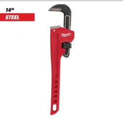 Milwaukee 14 in. Steel Pipe Wrench=Milw-381