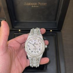 AP Royal Oak 41MM Moissanite Watch 