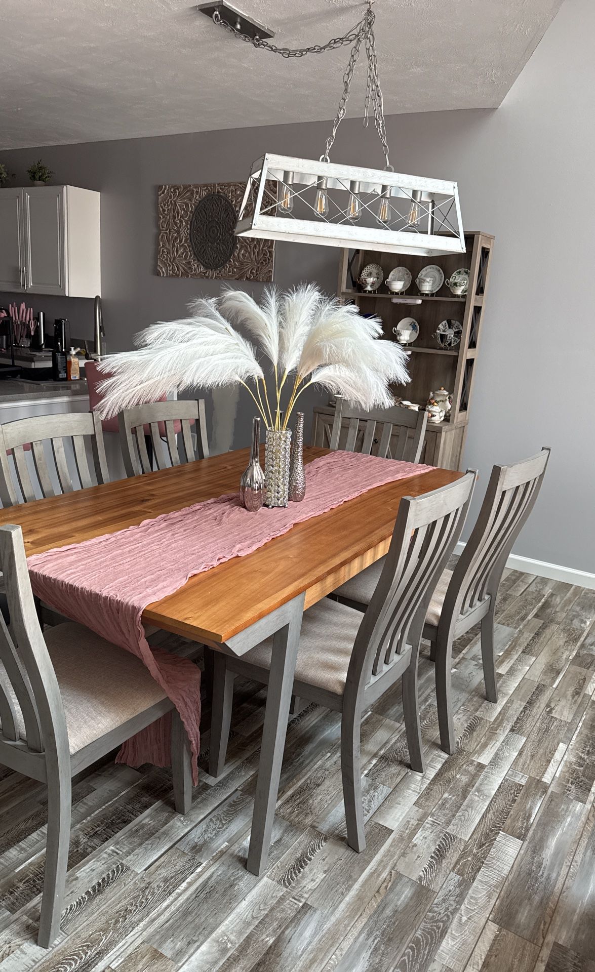 Beautiful Grey Dining Room Table