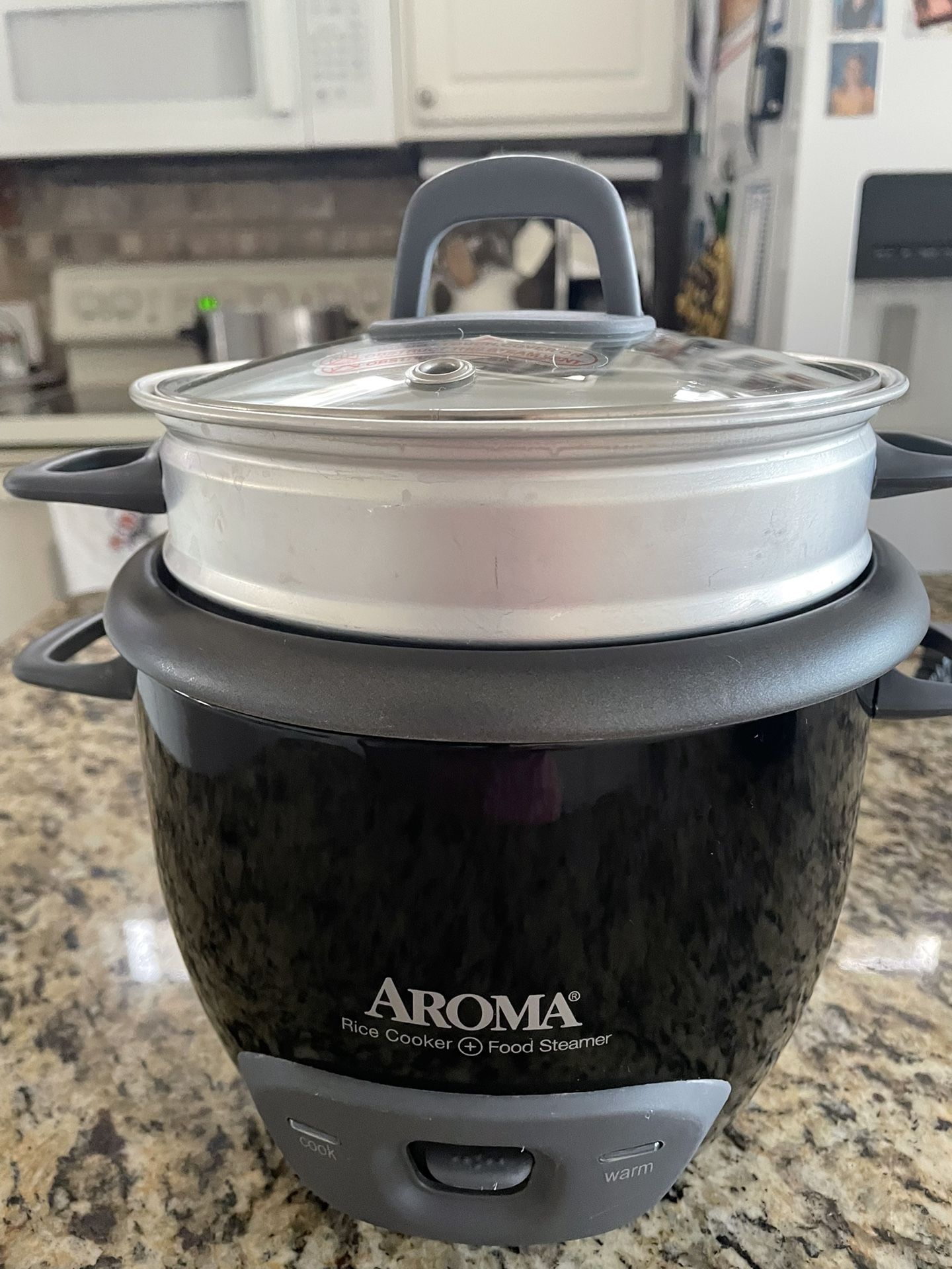 Aroma 6 Cup( Cooked) Pot-Style Rice Cooker And Food Steamer