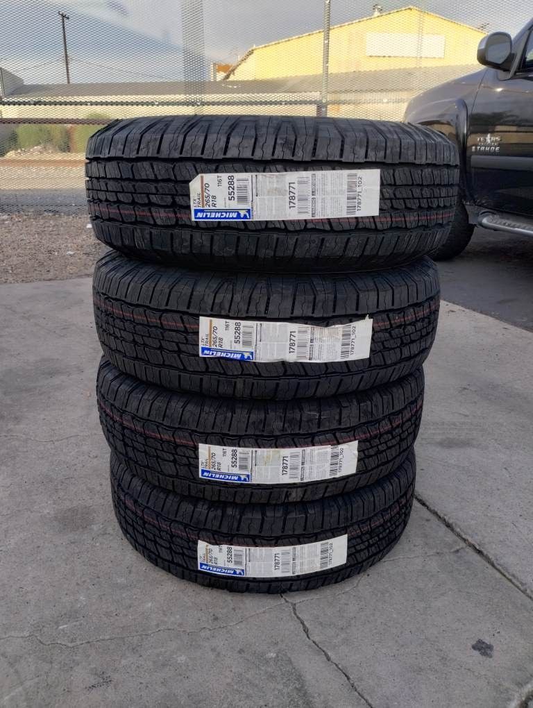 Tires New 265 70R18 Michelin LTX $680 Set Of Four Install Mount And Balance 