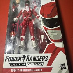 MMPR Red Ranger Signed Figure 