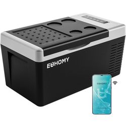 EUHOMY 12 Volt Refrigerator 19QT18L Compressor Electric Cooler APP Control